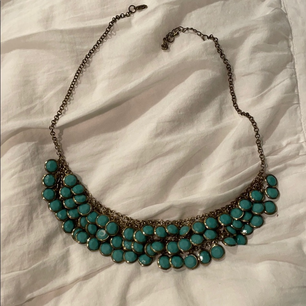 Teal and Gold Necklace
